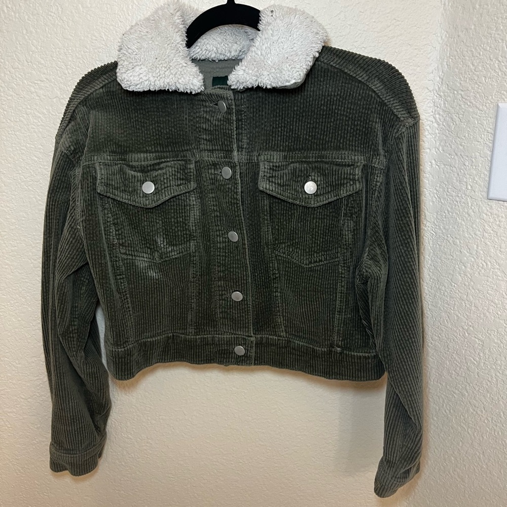 Cropped corduroy jacket